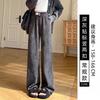 Chenier Wide-leg Pants Women's Spring and Autumn New Casual Thin Narrow Version Small Straight Pants Corduroy Pants