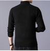 Men's Thick Knit Half-High Collar Sweater - Warm Threaded Base Layer for Autumn/Winter