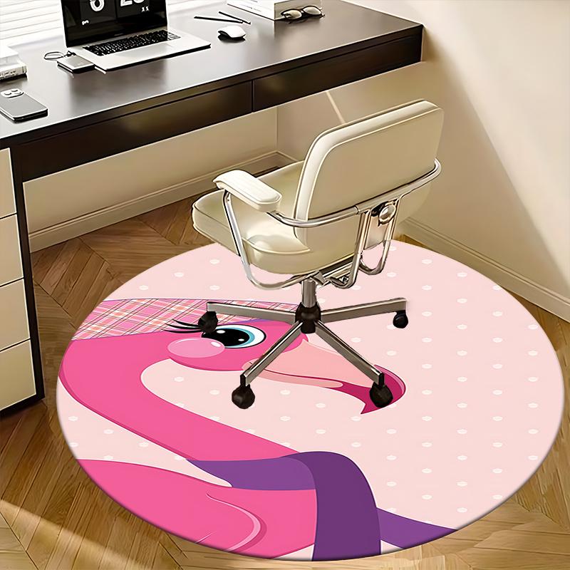 Flamingo Chair Mat   Round Carpet for Home Decor, Office Use, Living Room, Bedroom, Gift Idea0118b
