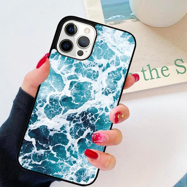The Waves Ocean Water Phone Case Back Cover for iPhone 17 Air 16 15 14 13 11 12 Pro Max Plus Shell Coque