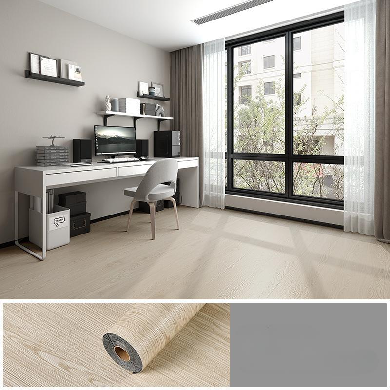 Vinyl-Bodenbelag Rolle Holzmaserung Selbstklebend Bodenfliesen Aufkleber Wasserdicht Schlafzimmer Wohnzimmer Büro Balkon Bodenaufkleber
