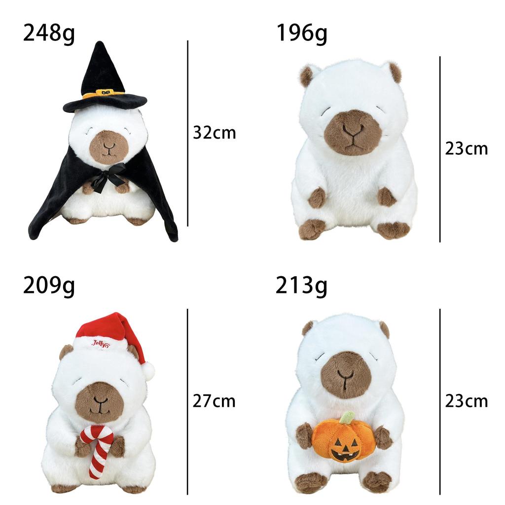 Plüsch-Capybara-Spielzeug mit weichem Kurzflor für Feiertagsdekoration und als Geschenk