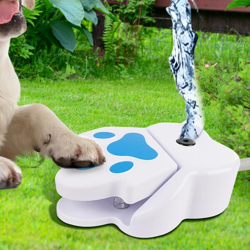 Pet Fountain Puppy Water Dispenser Step On Garden Drinker For Puppies Outdoor Paw Activated Pet Sprinkler Toy