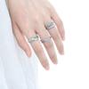 Chic Korean Dongdaemun Geometric Design Couples Ring Elegant Copper Fashion Accessory 2022