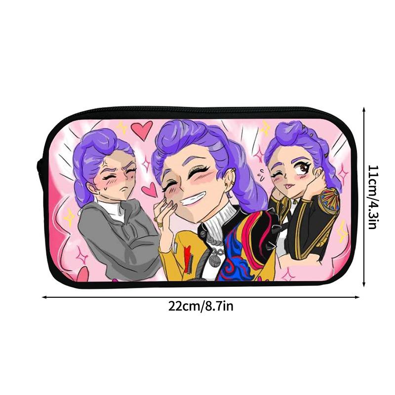 Dämonenjäger Federmäppchen Aufbewahrungstasche Cartoon Kpop D-Demon H Mädchen Federmäppchen Stifttaschen für Schüler Schreibtischzubehör