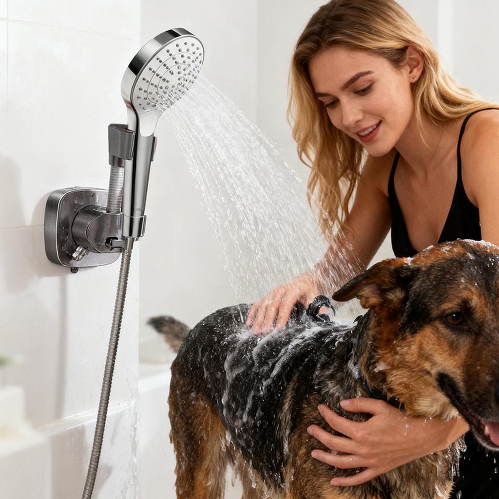 Shower Wand Holder Bathroom Supplies Suction Cup Design Handheld Shower Head Bracket for Home Bathroom Toilet College Dorm