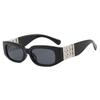 European and American fashion pearl decorative sunglasses trend photo sunglasses UV protection plain all-match sunglasses