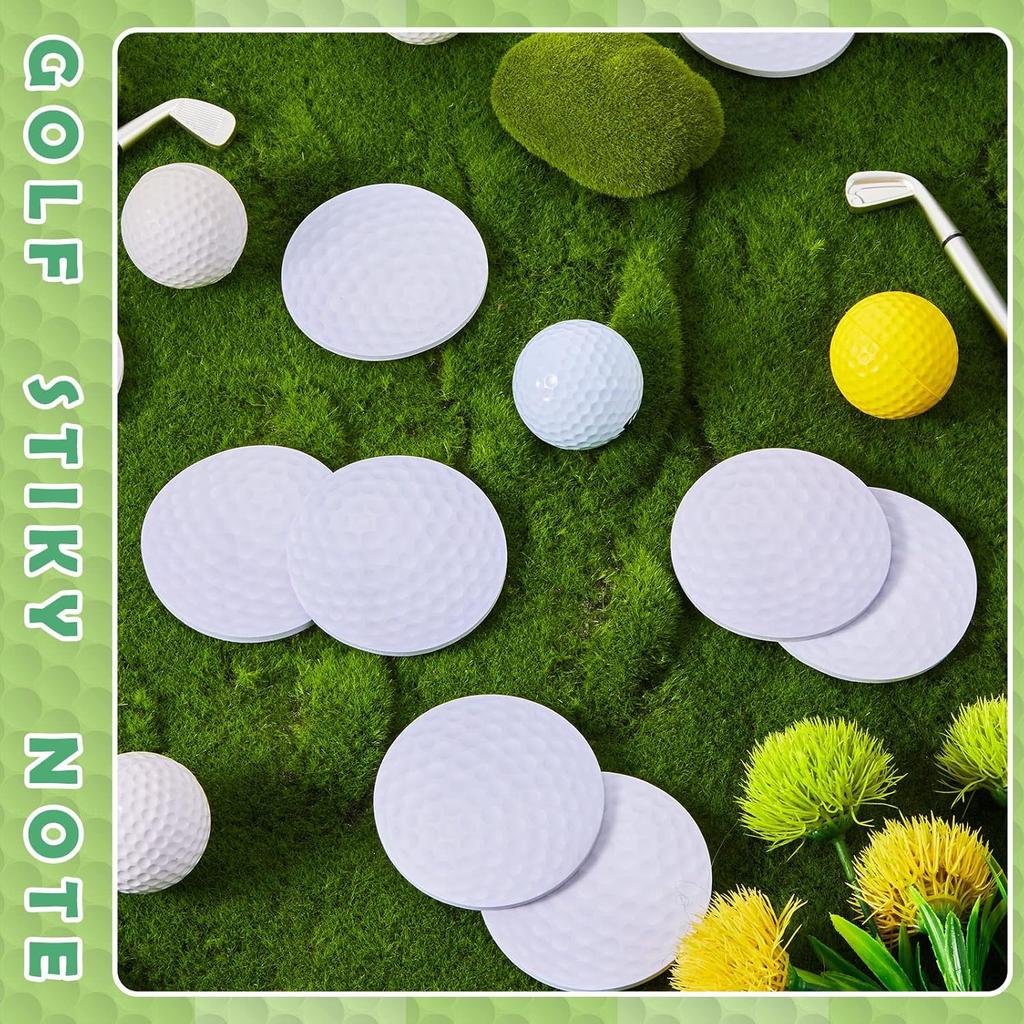 Chuangdi 24 Pcs Golf Sticky Notes Personalize Golf Ball Sticky Note Pad Ball Decoration Favors Themed Gifts for Office Coworkers Party Supply