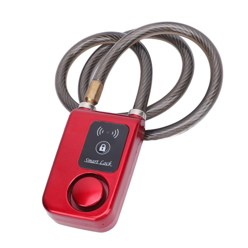 Keyless Bluetooth Motorcycle Lock IP44 Water Resistant Cycling Lock with Alarm APP Unlocking Vibration Alarm Anti Theft