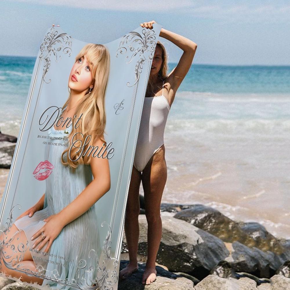 Fashion Singer S-sabrina Carpenter Beach Towel For Kids Bath Towel Pool Towel Vacation Gift Picnic Towel Party Gift