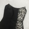 Women's Solid Color Rhinestone Sleeveless Bandage Mini Dress - New Fashion