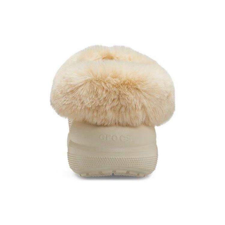 Crocs Warm Plush Shock Absorbing Non-Slip Durable Breathable Warm Low-Top Casual Shoes Unisex Casual Shoes White 208446-2Y2