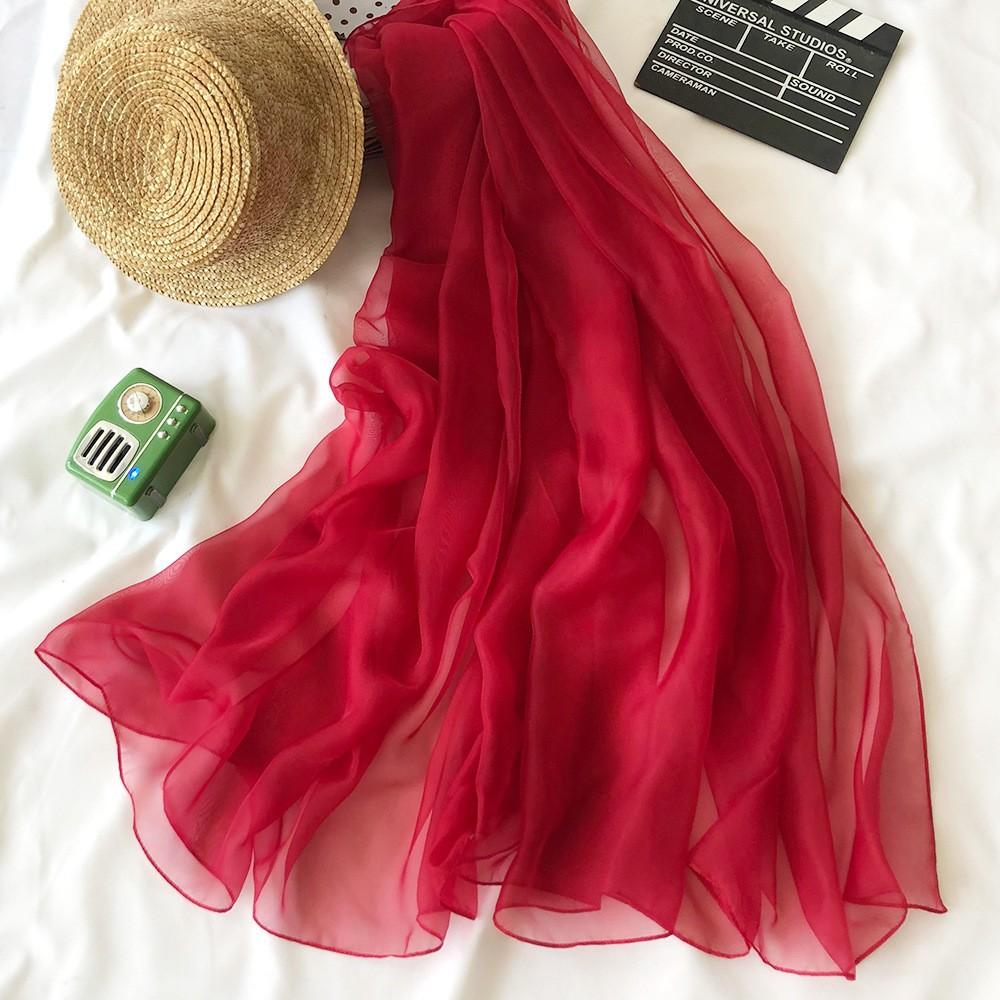 

Летний женский шарф, солнцезащитный пляжный шарф, однотонный длинный шарф, новый удлиненный шарф из искусственного шелка, тонкий стиль