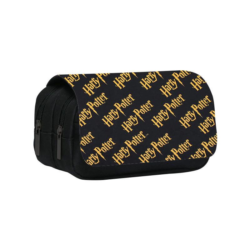Harry Potter Pencil Case Cartoon Anime School Supplies Storage With Double Layer For Students