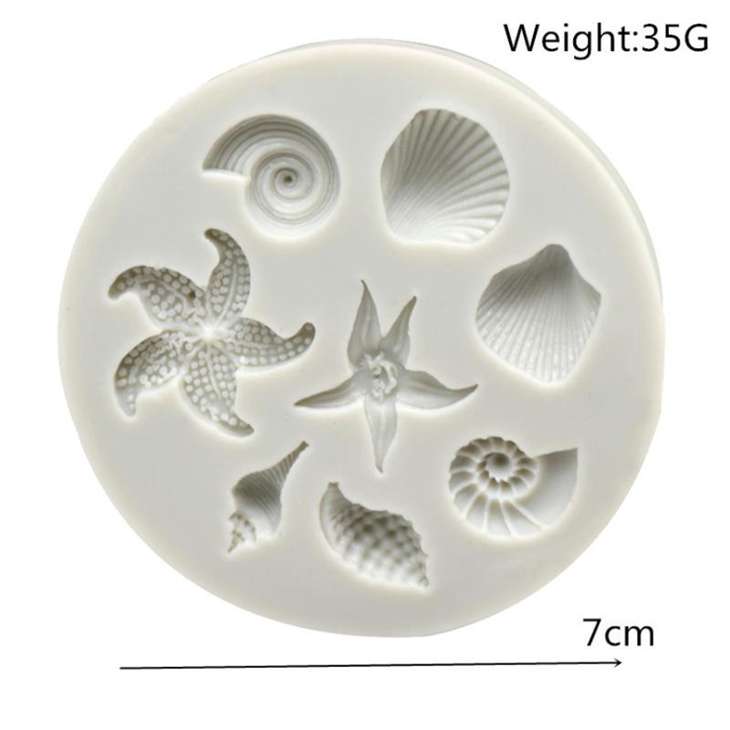 Cake Decorating Diy Sea Creatures Conch Starfish Shell Fondant Silicone Mold
