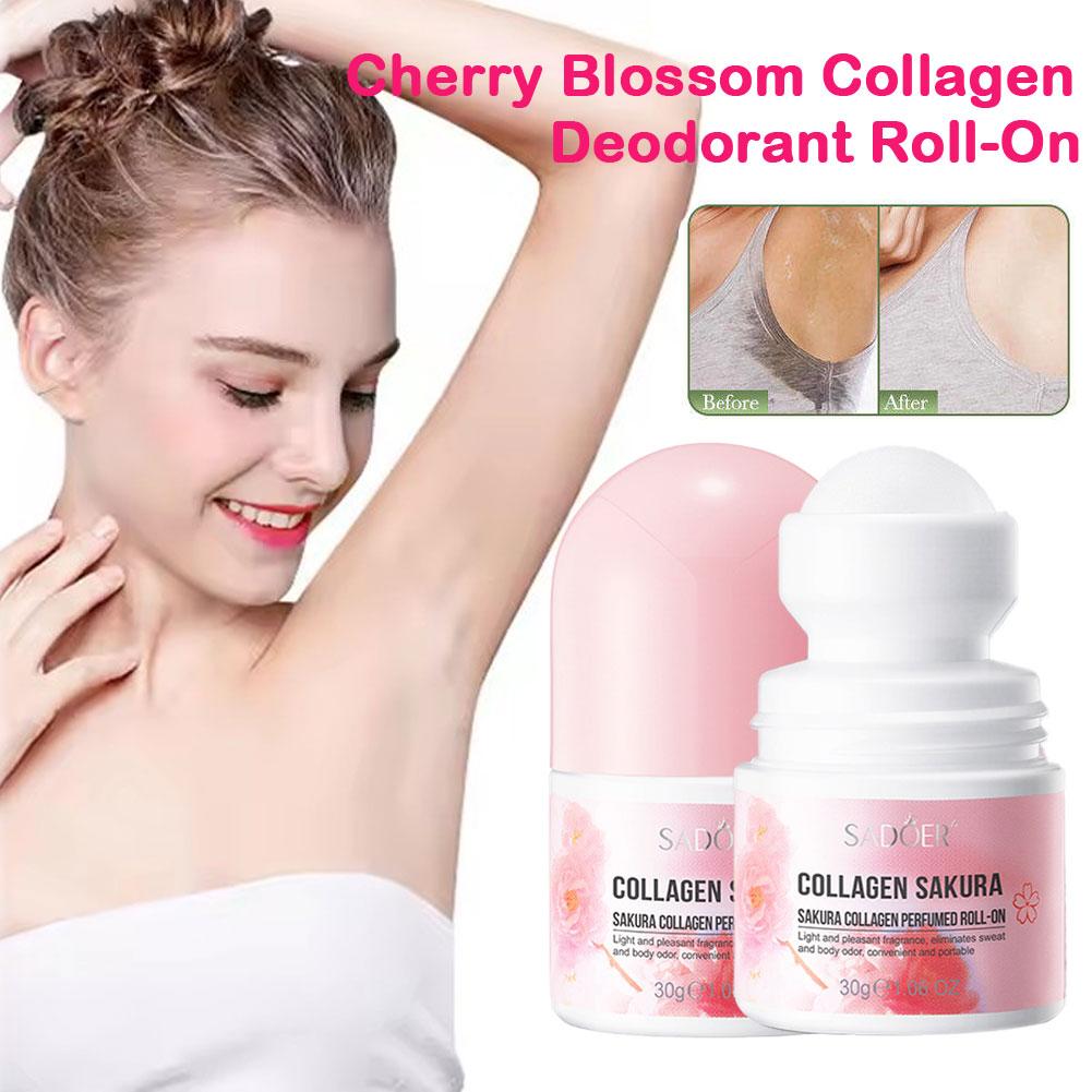 Deodorante Antitraspirante Roll-On Sakura a Lunga Durata – Controllo del Sudore delle Ascelle, Neutralizzatore di Odori 24 Ore, Sensazione Asciutta e Fresca