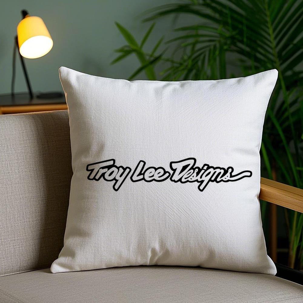 T-Troy Lee Cushion Cover Plush Fabric Soft Double-Sided Printed Sofa Pillow Case Colorfast Home Decor Gift