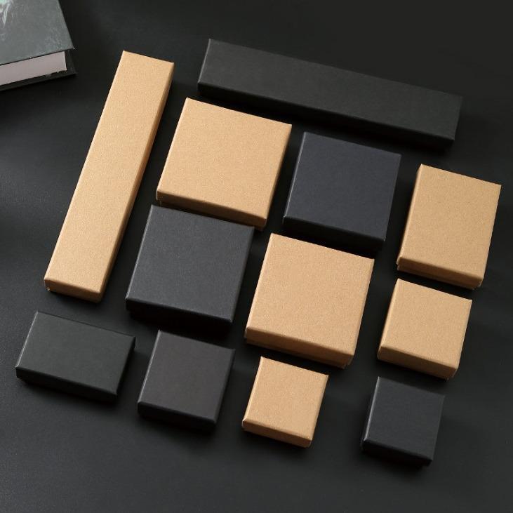 Kraft Paper Jewelry Box: Bracelet, Necklace, Anklet, Brooch Packaging with Lid and Base