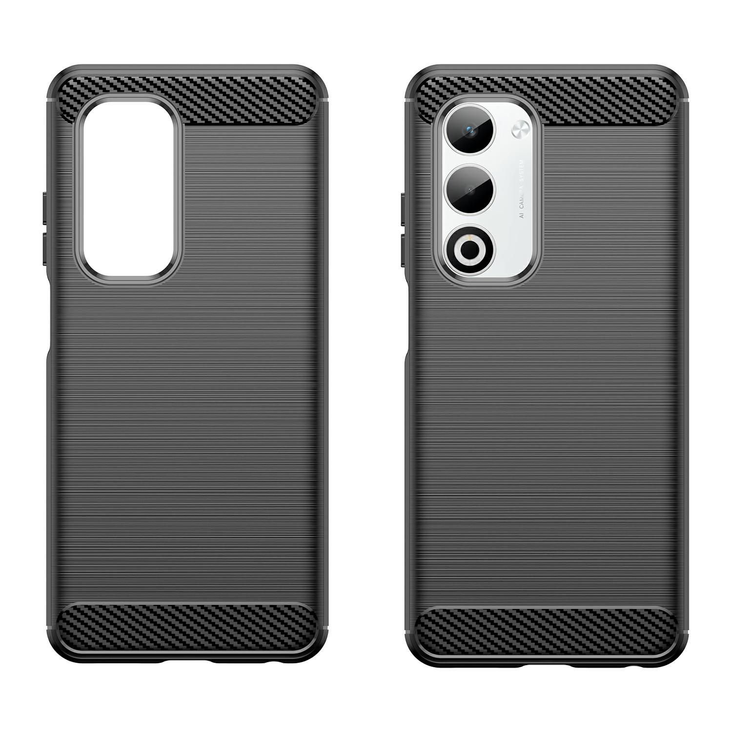 

For Oppo A5 5G/A5 4G Case Protective Phone Cover Carbon Fiber Texture Brushed Black