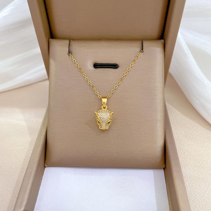 Collier à la mode pour femmes, en cuivre, Micro incrusté, en acier, Simple, maille rouge, chaîne de collier exquise