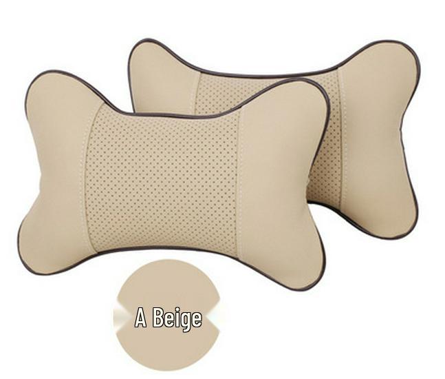 

Денні Шкіряна Універсальна Подушка Підголівника для Автомобіля - Дихаюча, Одинарна Упаковка, Комфорт на Всі Сезони. бежевий