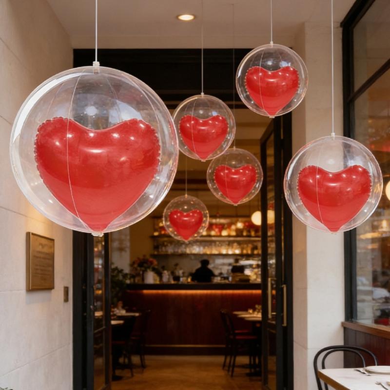 Love Heart PVC Balloons 13.38Inch Valentine's Day Heart Balloons for Anniversary Celebration Wedding Birthday Decoration