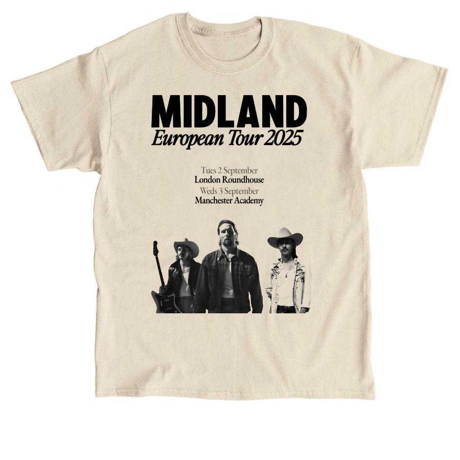 MIDLAND Band Tour 2025 Gift For Fans S-5XL Sand T-shirt K442 XXXL