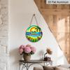 2D Flat Summer-themed Welcome Signs and Aluminum Decorative Plaques In Various Sizes. Tropical Beach Palm Tree Wreath Wall Decorations, Summer