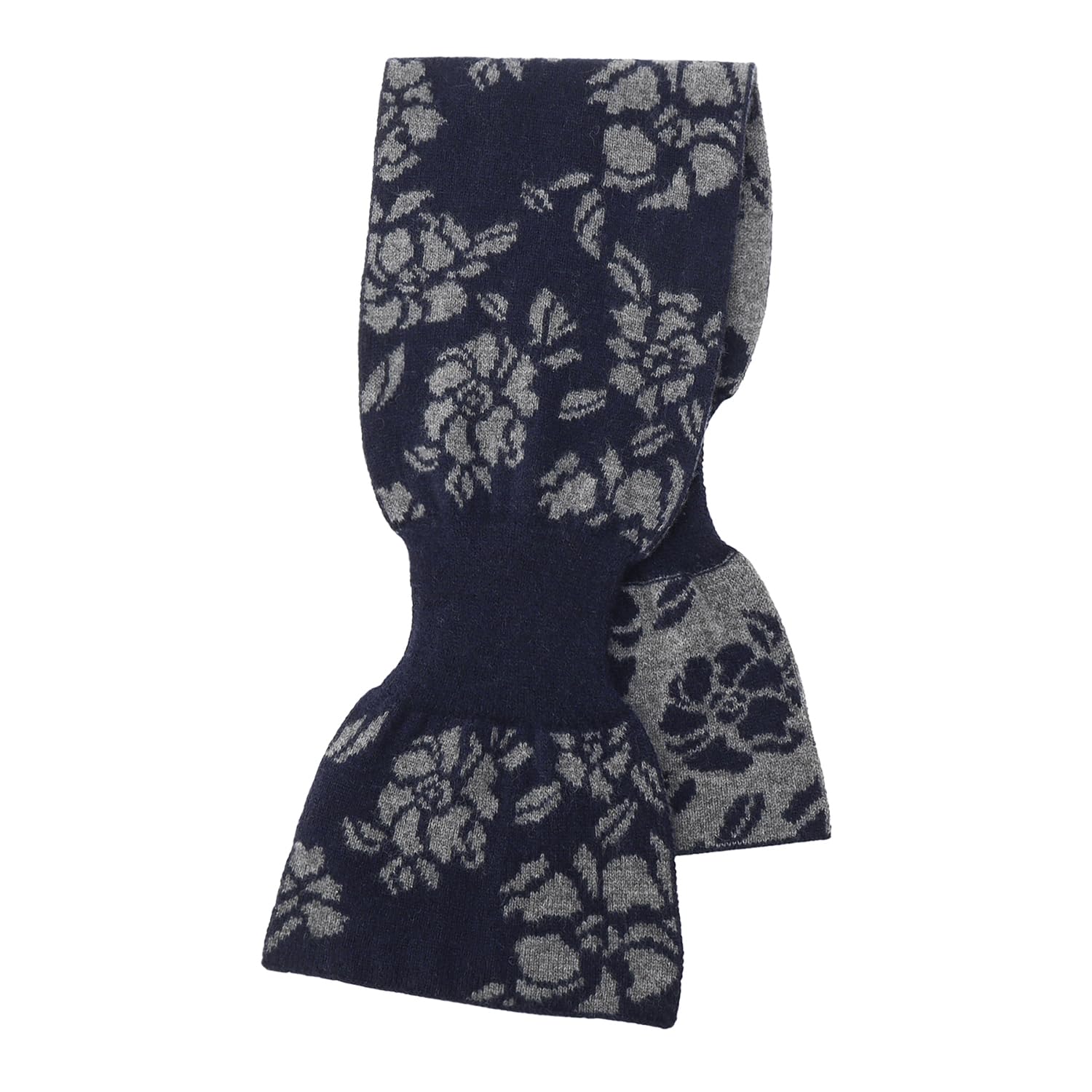 

Mirashon Moonbat Washable Cashmere Mini Blue 100% Scarf, Women s, Jacquard, 24-062-48039,