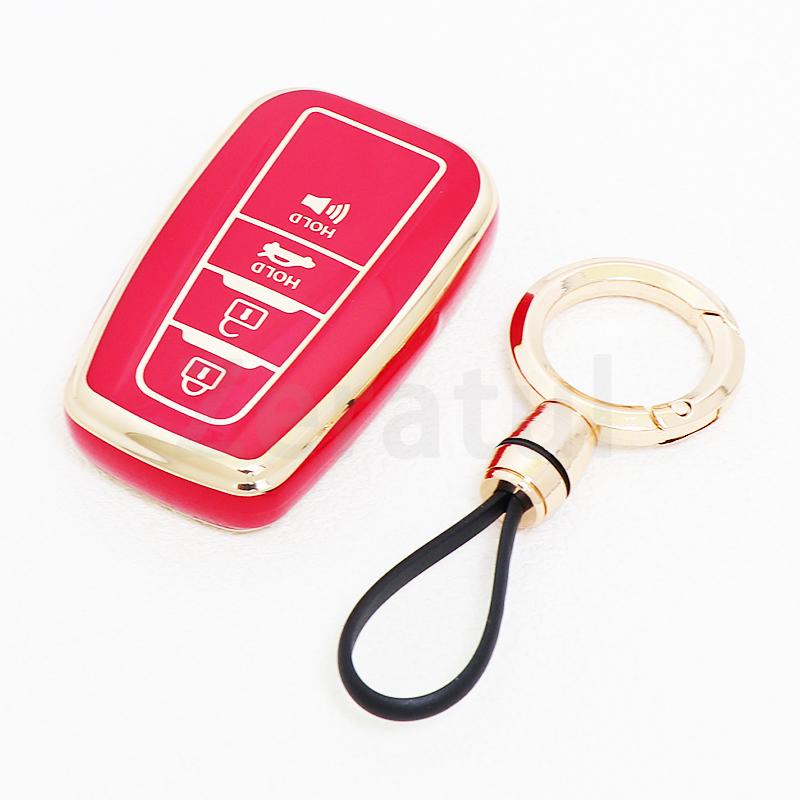 Auto Keyless Protector Keychain For Toyota Chr Rav4 Prado Prius Camry Corolla C-Hr Auto Tpu Car Key Cover Case Accessories