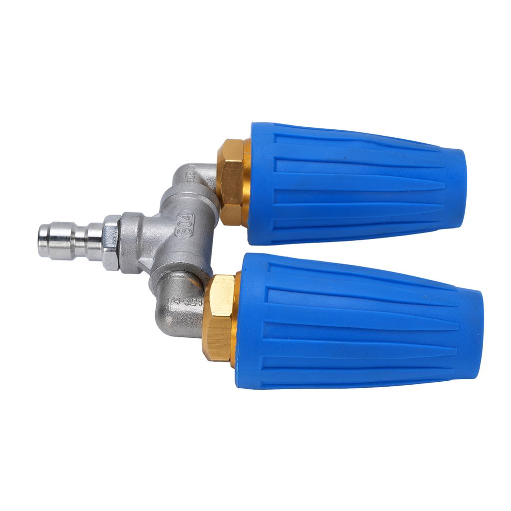 Pressure Washer Double   Nozzle 1Celsius4 Inch Stainless Steel 4000psi Double Rotating   Nozzle for Garden Cars Cleaning