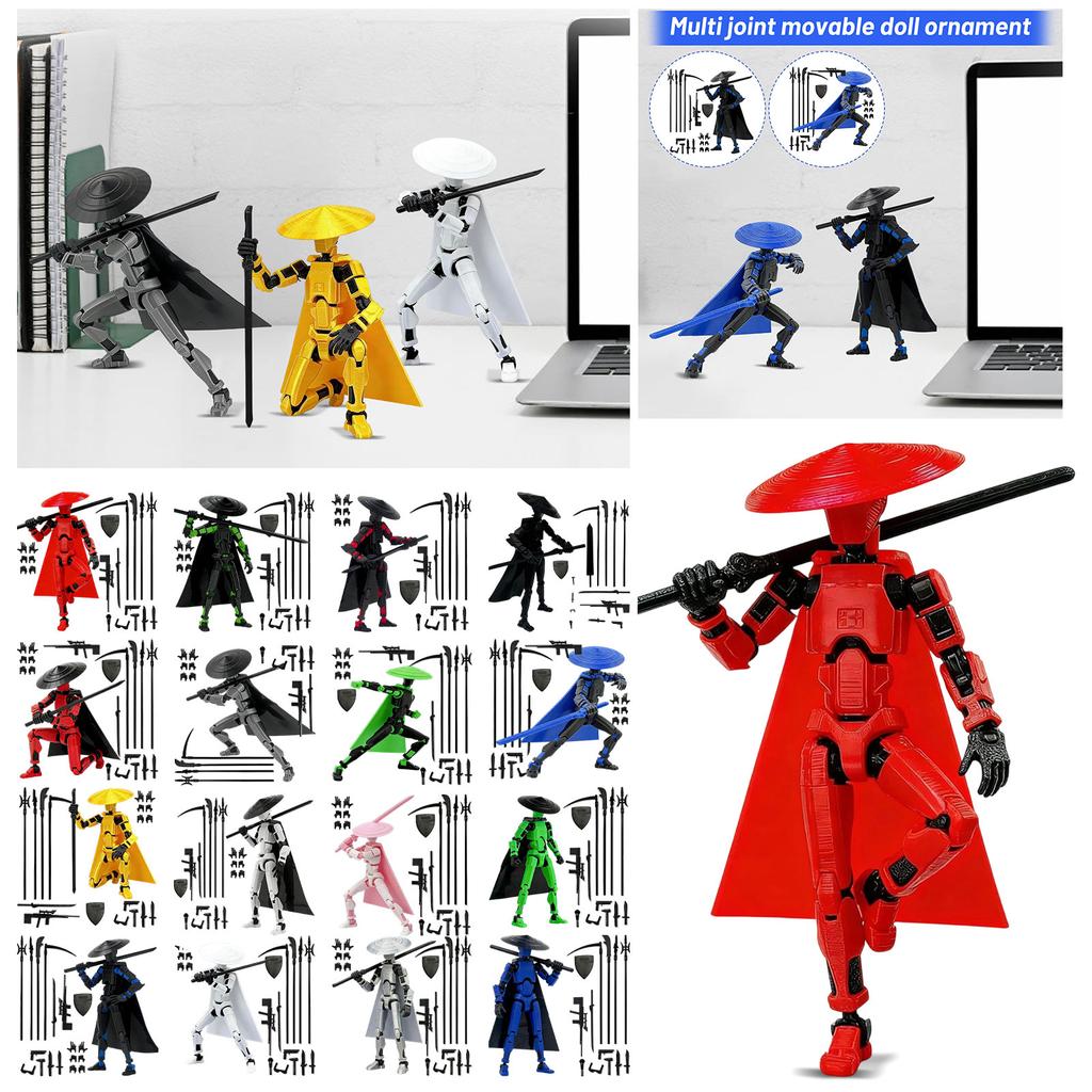 Multi-Joint Articulated Action Figure Collectible Model Arts Poseable Decorative Statue for Display