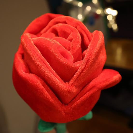 85cm/100cm Imitation Rose Realistic Soft Plush Flower Healing Decompressing Safe Never Withering Bouquet Home Decor