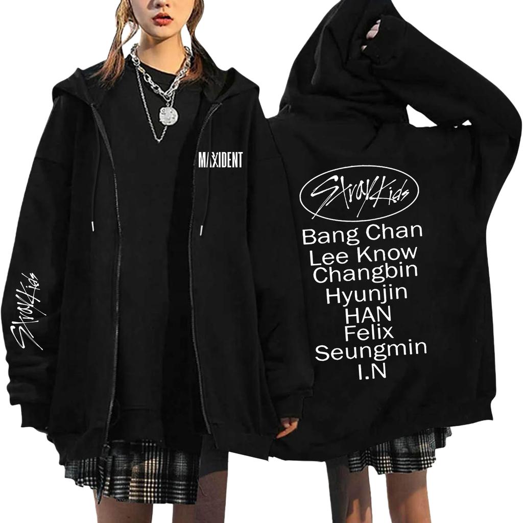 Women's Zip Up Hoodies Teen Girls Letter Printing Sweatshirt Clothing Casual Drawstring Jacket With Pockets