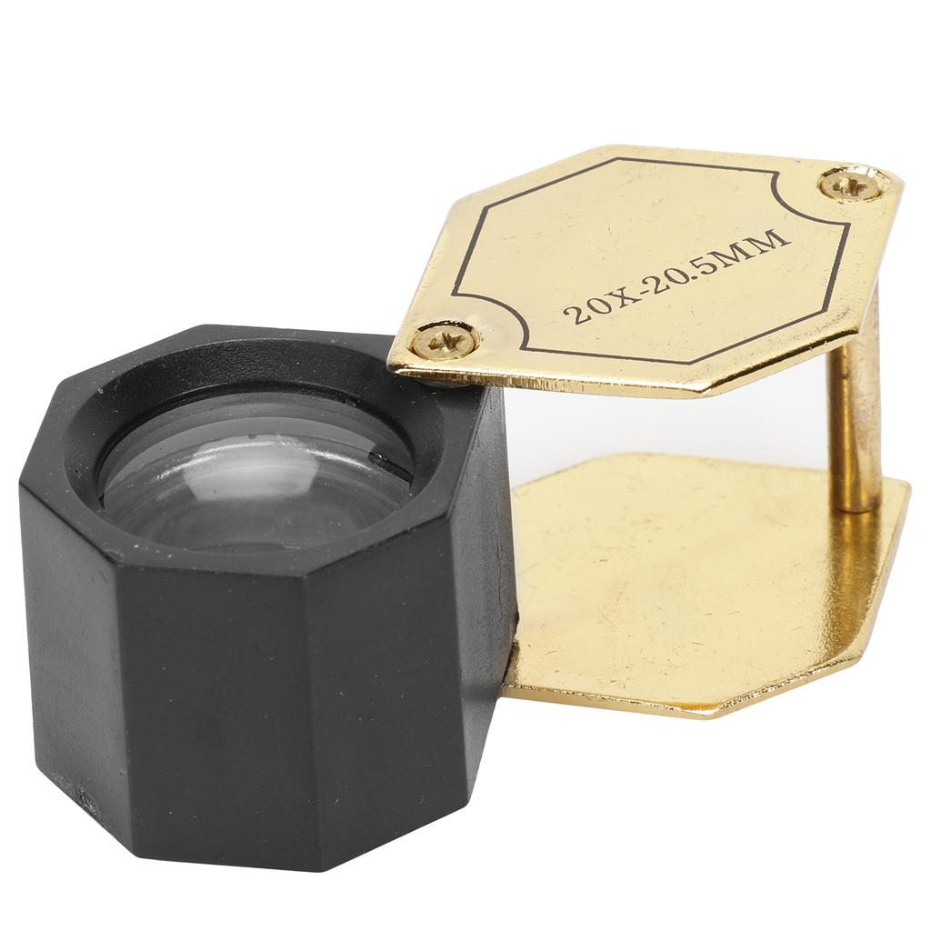 Foldng 20X Magnifier Handheld Magnifying Glasses for Jewelry Antique Watch Repairing