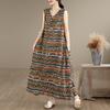 DIMANAF New Women Plus Size Summer Lady Long Dress Loose Oversize Maxi Floral Print Beach Sundress Clothing Vest Sleeveless 2026