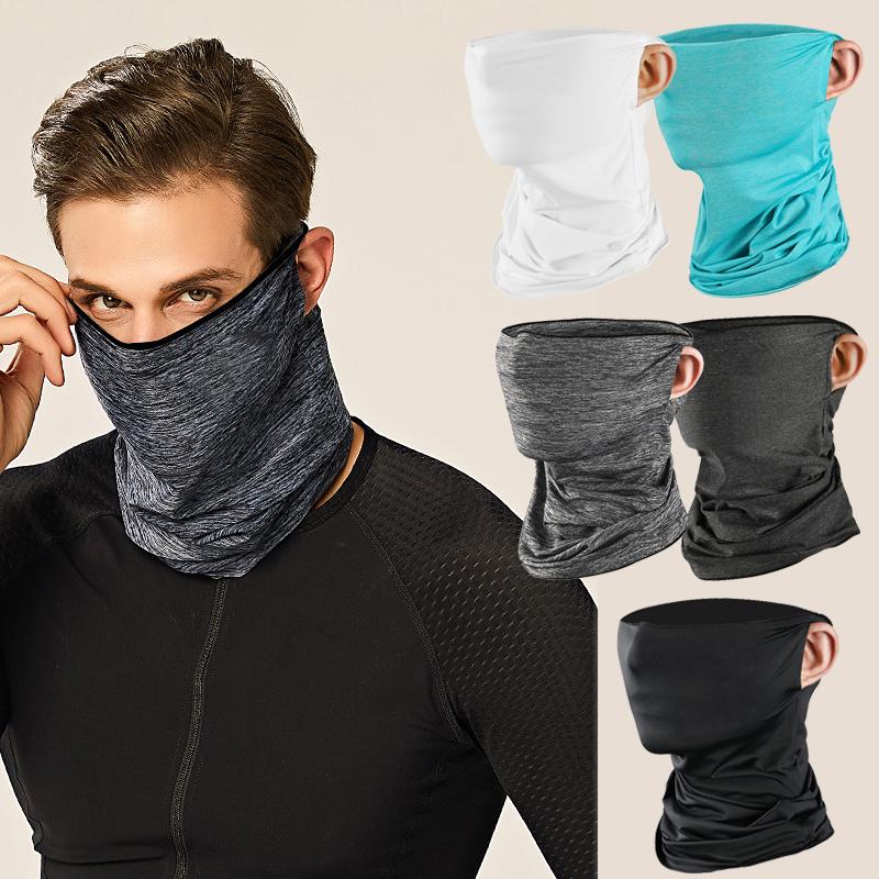 Buy 5Colors Bandana Mask Breathable Headwear Ice Silk Half Face Mask