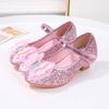 Mädchen Prinzessinnenschuhe 2026 Herbst und Winter Neu High Heels Kinder Kristallschuhe Kleines Mädchen Weichsohle Einzelne Schuhe Auftrittsschuhe