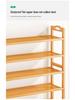 Wall-Mounted Bamboo Shoe Rack: Space-Saving, Dustproof, Multi-Layer Storage for Entryway