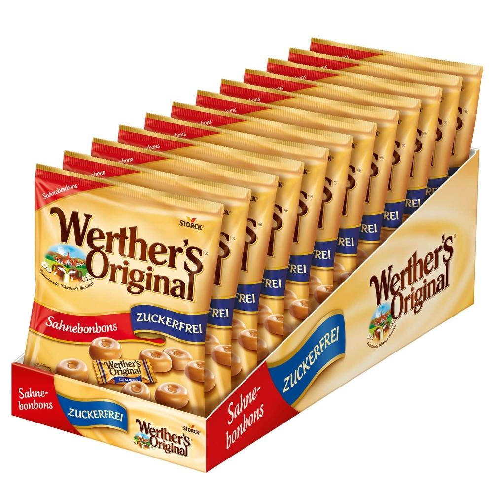 Werther'S Original Sugar-Free Cream Candy 70G X 12 Pack Box
