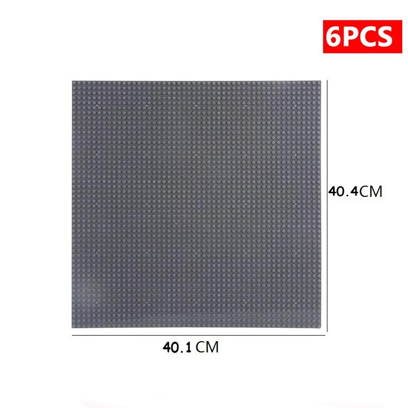 6PCS Classic Base Plates Blocks 32x32 32x16 50x50 Dots ABS Plastic Building BasePlates Bricks Assembly City Road MOC  City Toys