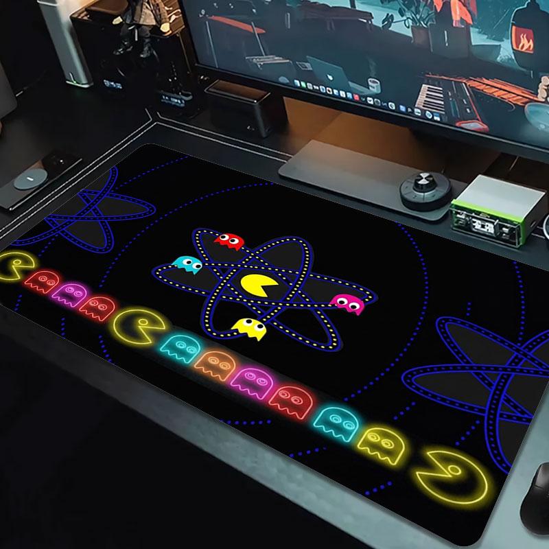 Pac-Man Large Size Mouse Pad Large Gaming Table Cushion Non-slip Laptop Tablet Big Mousepad XXL Mat Mini PC Playmat With Lock Edge