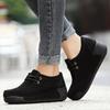 Autumn Thick Bottom Moccasins Loafers Ladies Non-Slip Lace Up Walking Shoes High Quality Cow Suede Spring Casual Shoes Women