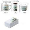 Cute Panda Chinese Kung Fu Tea Sets - Ceramic Tea Pot with Infuser Tea Cup Tea Can Gift Box,Cartoon Panda Tea Set for Business Festival Friend Gifts