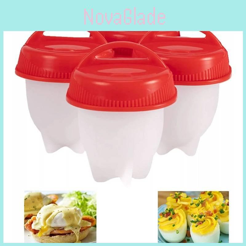 Mini Nonstick Silicone Egg Poaching Cups Set Of Six For Effortless Egg Cooking