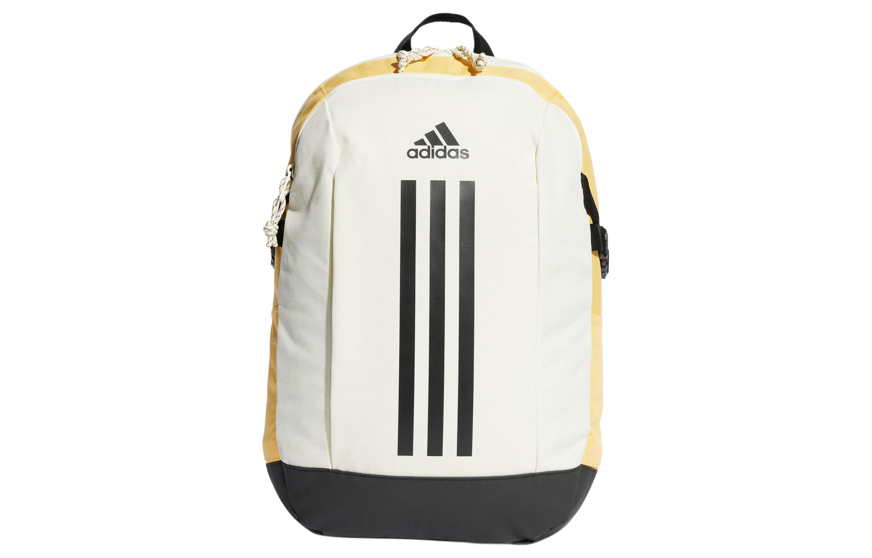

Adidas Recycled Polyester Backpack Unisex Ivory White & Light Yellow & Black IT5363