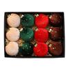 12 PC Christmas Balls 8cm Star Velvet Balls Christmas Decorations