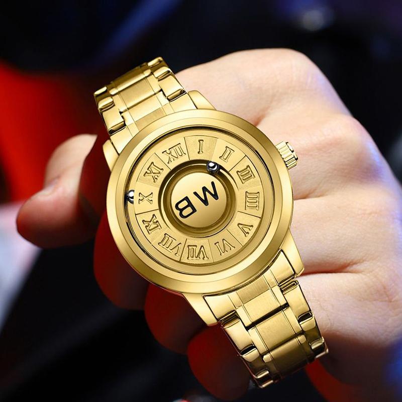 Men Wristwatches Top Brand Luxury Stainless Steel Band Creative Design Unique Men Quartz Watches