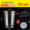 Leak-Proof PET Plastic Beverage Cup with Lid – Transparent Disposable Coffee & Cold Drink Cup