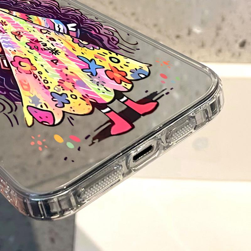 Mobile Phone Cases for iPhone 11 13 XR 15 Pro Max 12 14 Pro Max Case iPhone 16 XS Max Mirror Protective Case Mirror Exquisite Cartoon Waterproof